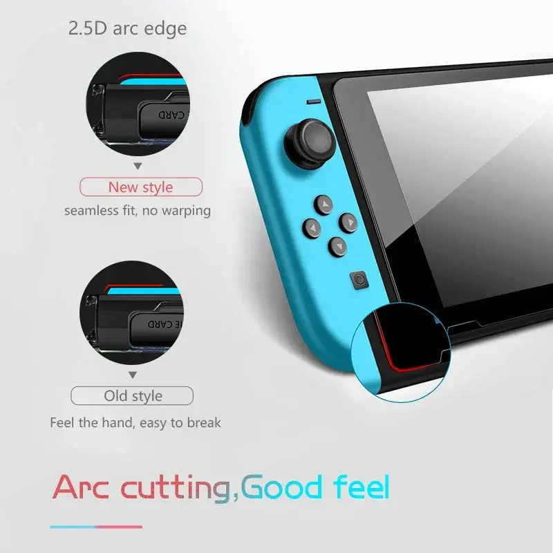 HD Tempered Glass for Nintendo Switch Screen Protector Compatible Nintendo Switch Clear Transparent 9H Protective Film