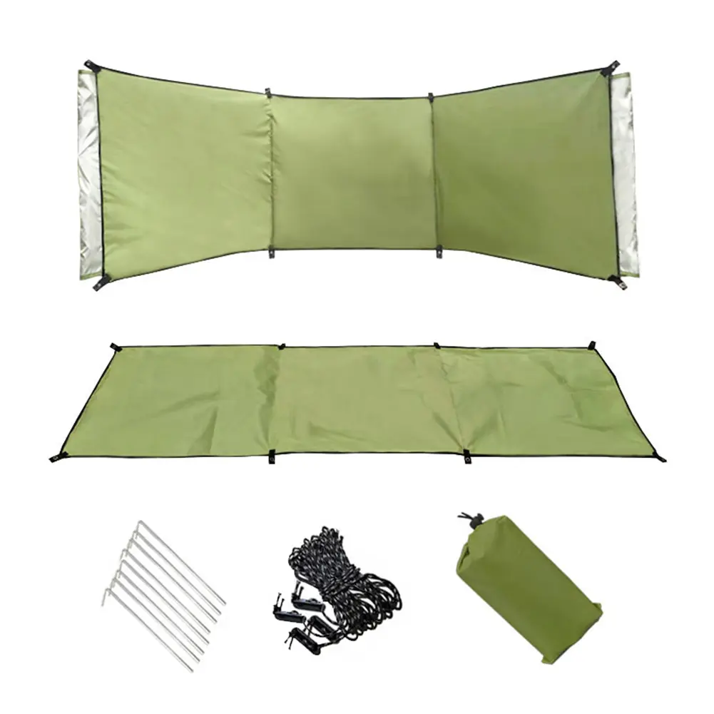 Camping Windscreen Outdoor Windproof Shield Camping Sunshade Folding Camping Windshield Gas Stove Burner For Camping Picnic BBQ