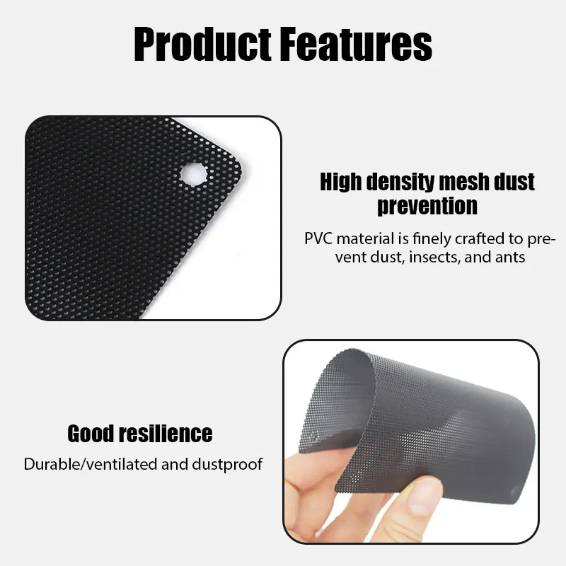 1m Computer Mesh 30CM DIY PVC PC Case Fan Cooler Black Dust Filter Network Net Case Dustproof Cover Chassis Dust Cover