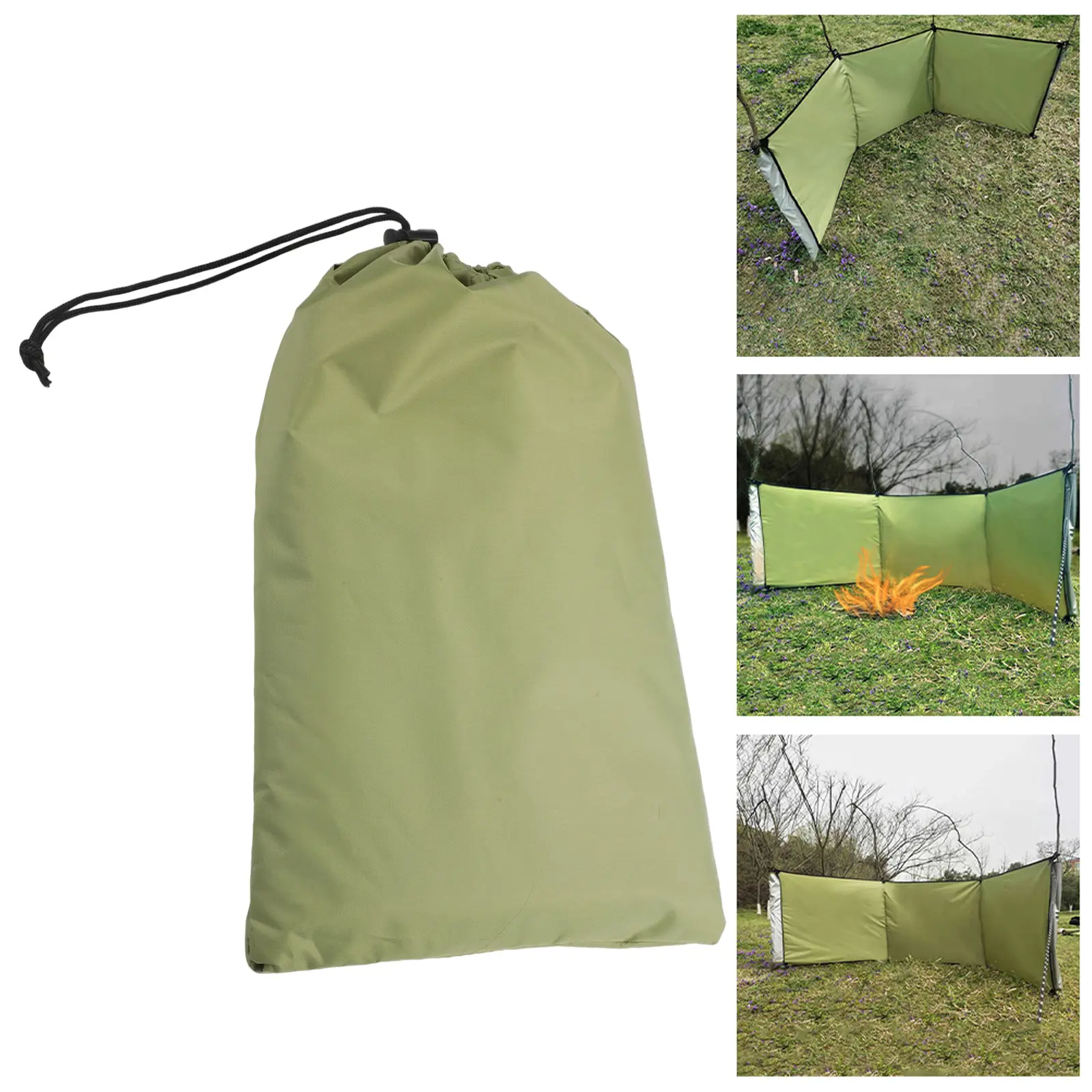 Camping Windscreen Outdoor Windproof Shield Camping Sunshade Folding Camping Windshield Gas Stove Burner For Camping Picnic BBQ