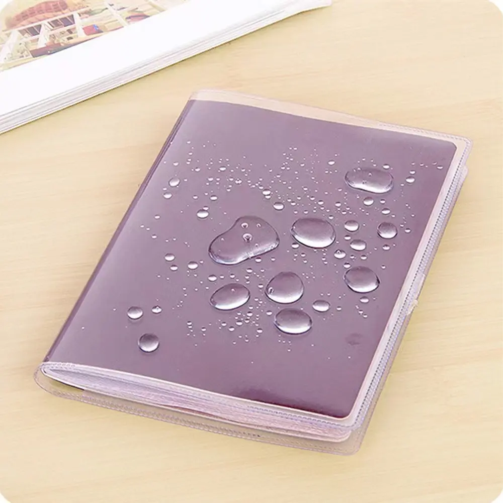 1-4PCS Passport Protective Cover Transparent Frosted, PVC Material Waterproof Document Case