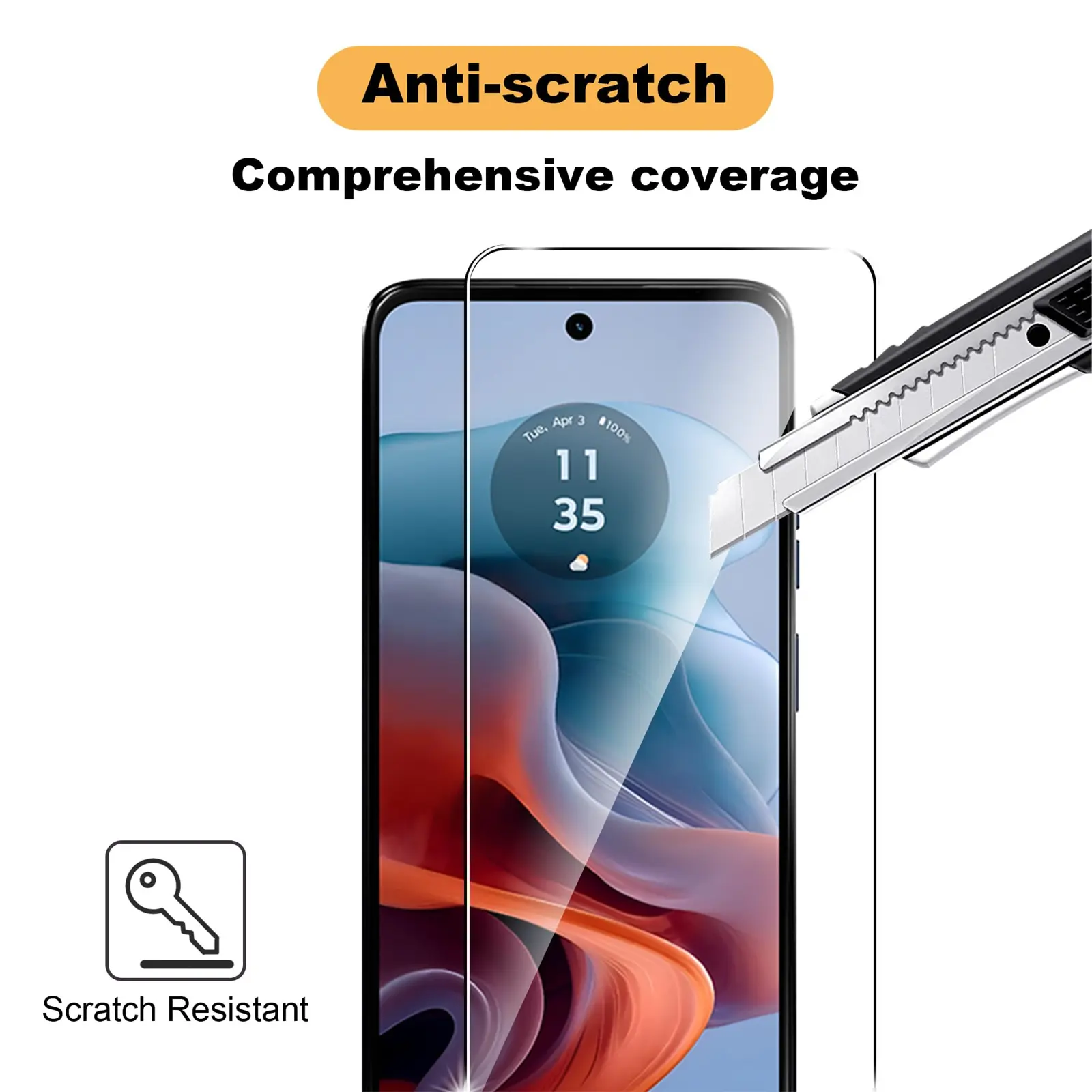 Screen Protector For Motorola Moto G04 Tempered Glass High Aluminum 9H HD Clear Transparent Case Friendly
