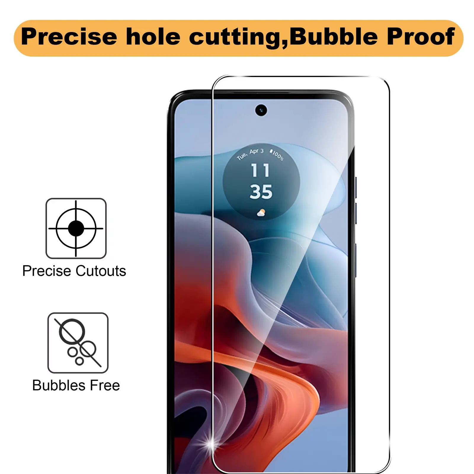 Screen Protector For Motorola Moto G04 Tempered Glass High Aluminum 9H HD Clear Transparent Case Friendly