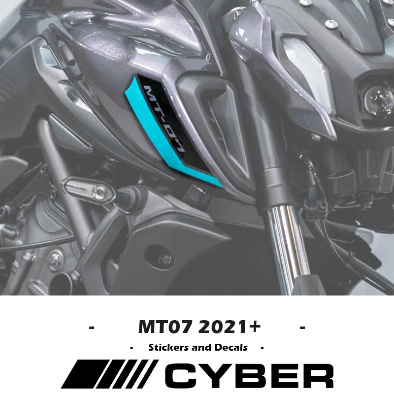 2024-2021 MT-07 Air Scoop Intake Side Cover Sticker Set New Version Fairing Shell Hollow Sticker Decal For YAMAHA MT-07 MT07