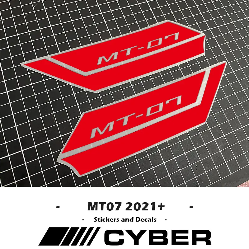 2024-2021 MT-07 Air Scoop Intake Side Cover Sticker Set New Version Fairing Shell Hollow Sticker Decal For YAMAHA MT-07 MT07