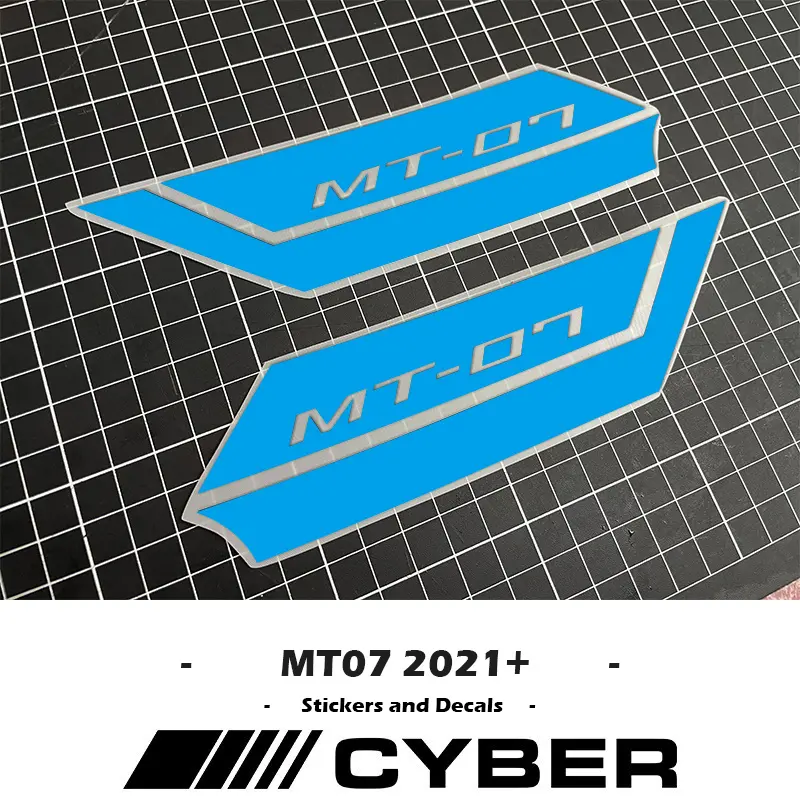 2024-2021 MT-07 Air Scoop Intake Side Cover Sticker Set New Version Fairing Shell Hollow Sticker Decal For YAMAHA MT-07 MT07
