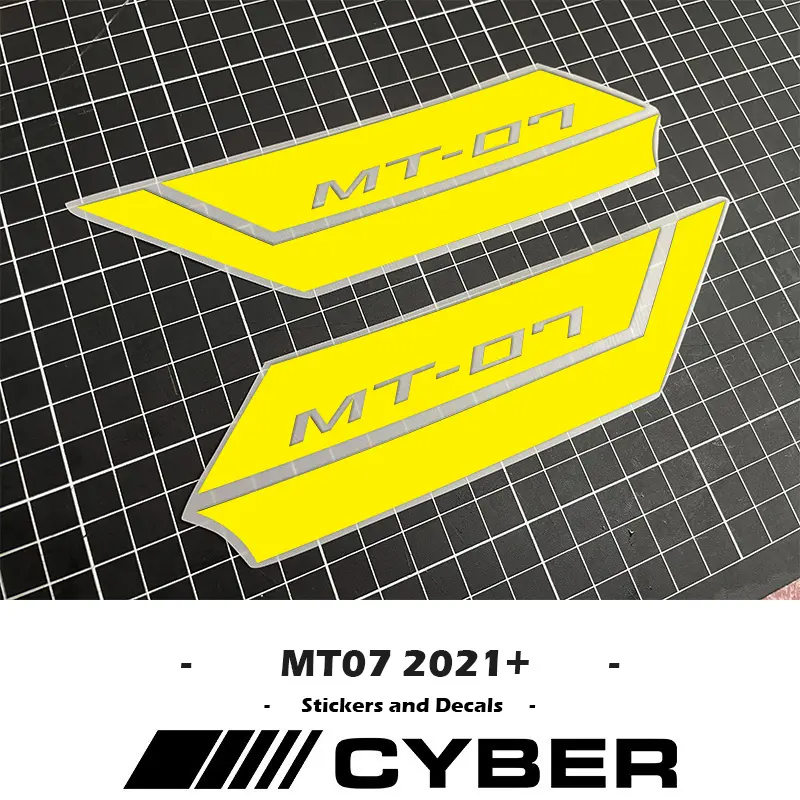 2024-2021 MT-07 Air Scoop Intake Side Cover Sticker Set New Version Fairing Shell Hollow Sticker Decal For YAMAHA MT-07 MT07