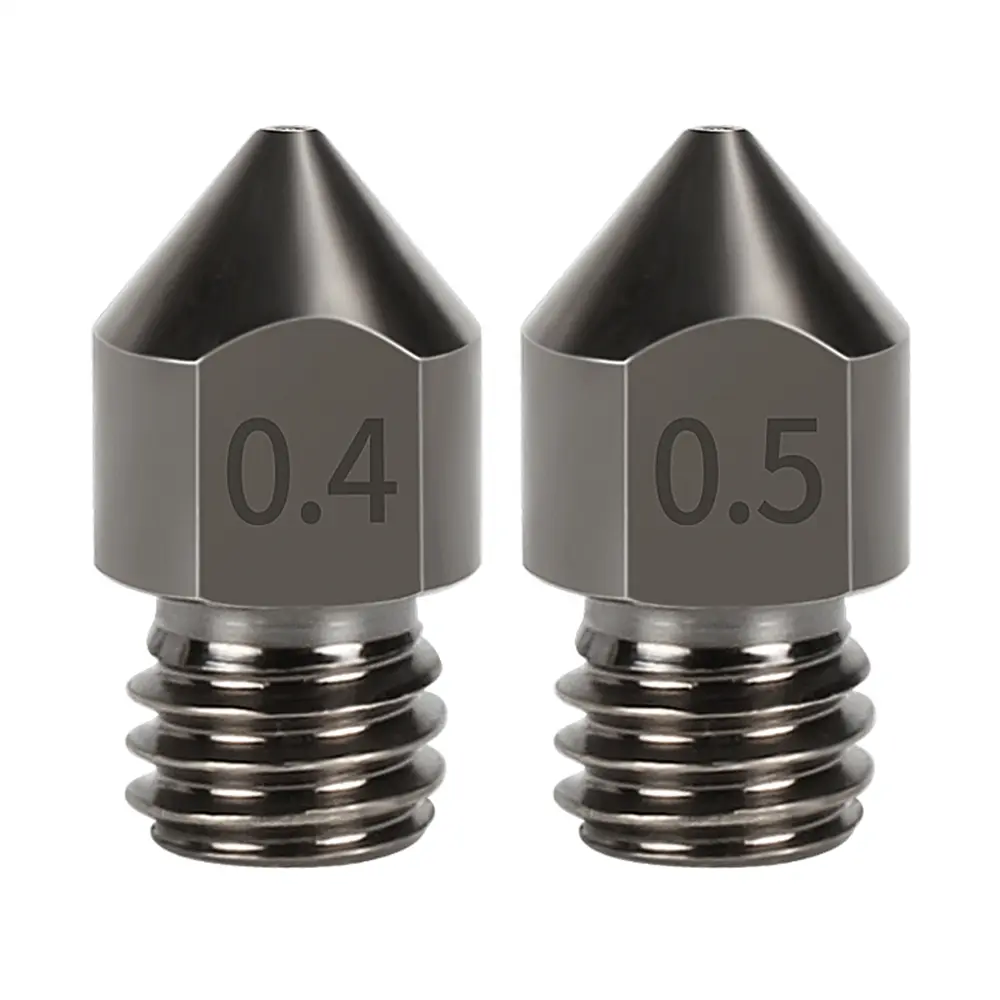 5 Pcs MK8 Nozzle Hardened Steel M6 Corrosion-Resistant Extruder 0.4/0.6/0.8mm 3D Printer Nozzle For CR10 Ender 3 Sapphire Pro