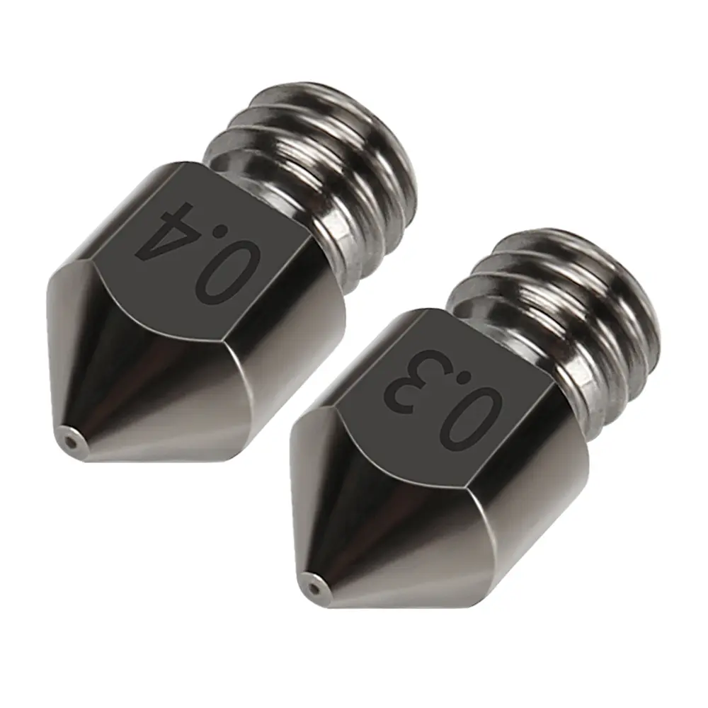 5 Pcs MK8 Nozzle Hardened Steel M6 Corrosion-Resistant Extruder 0.4/0.6/0.8mm 3D Printer Nozzle For CR10 Ender 3 Sapphire Pro
