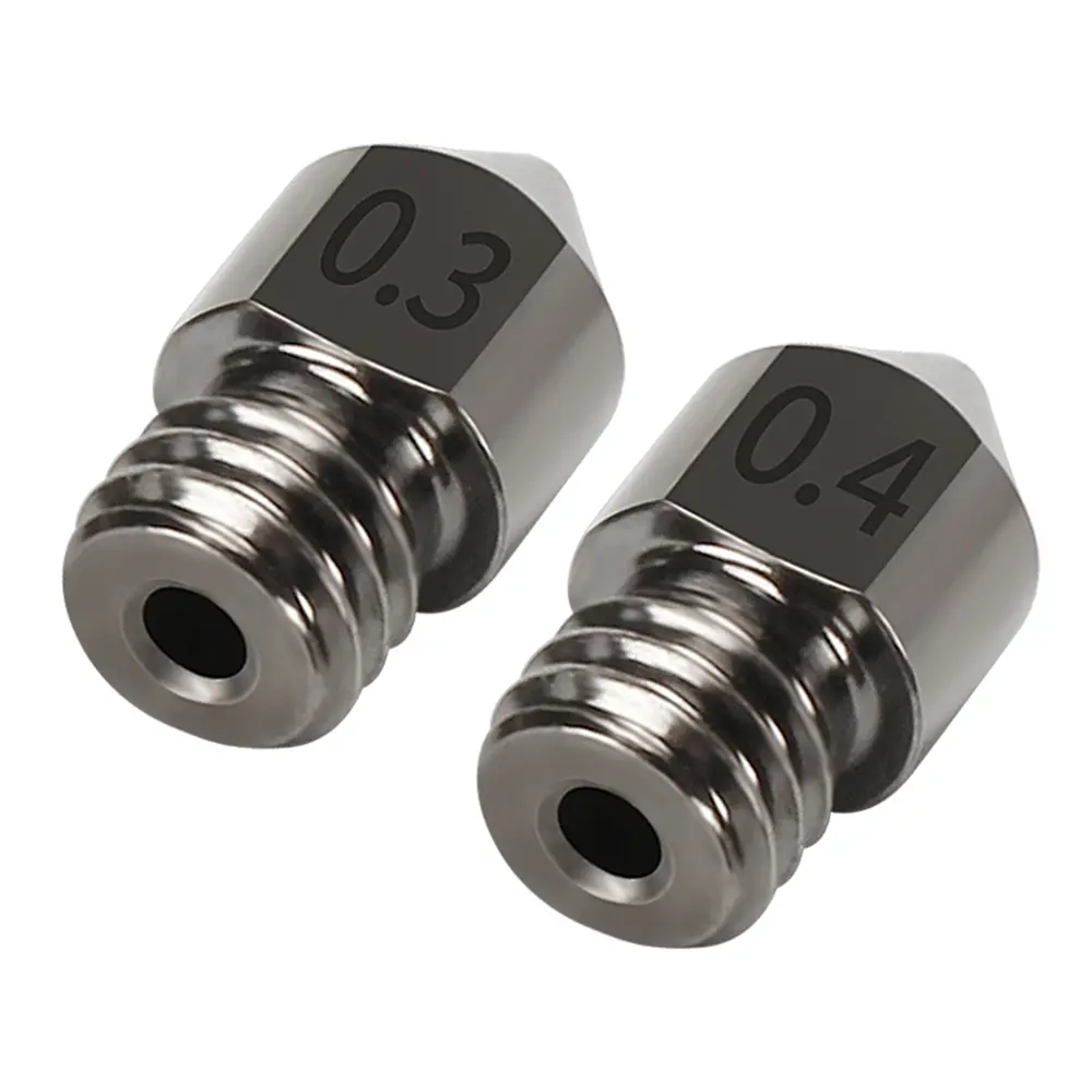 5 Pcs MK8 Nozzle Hardened Steel M6 Corrosion-Resistant Extruder 0.4/0.6/0.8mm 3D Printer Nozzle For CR10 Ender 3 Sapphire Pro