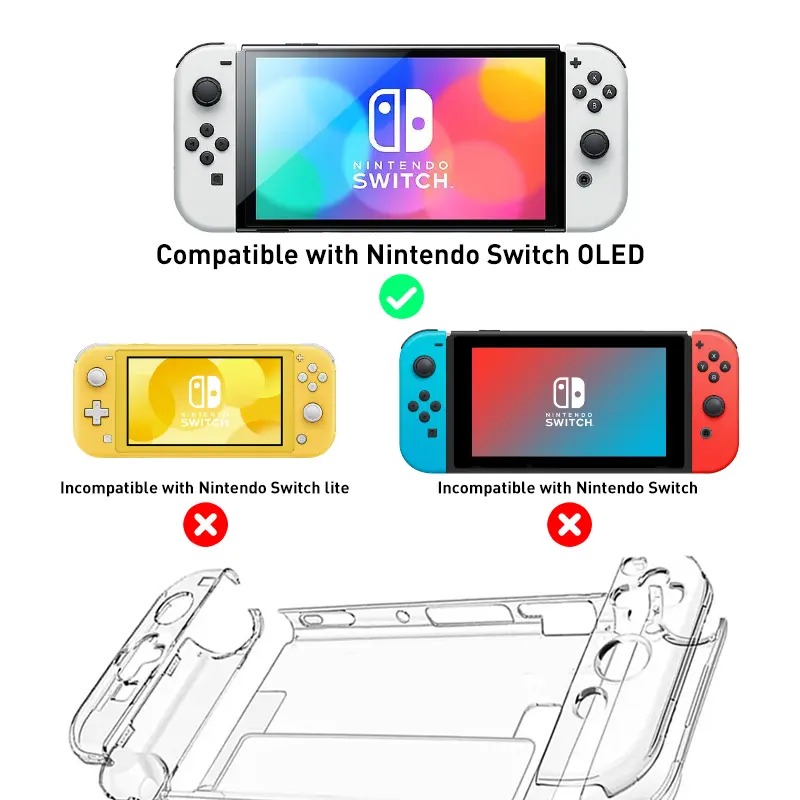 Transparent Durable Storage Case for OLED Gaming Device – Protective Hard Shell Cover