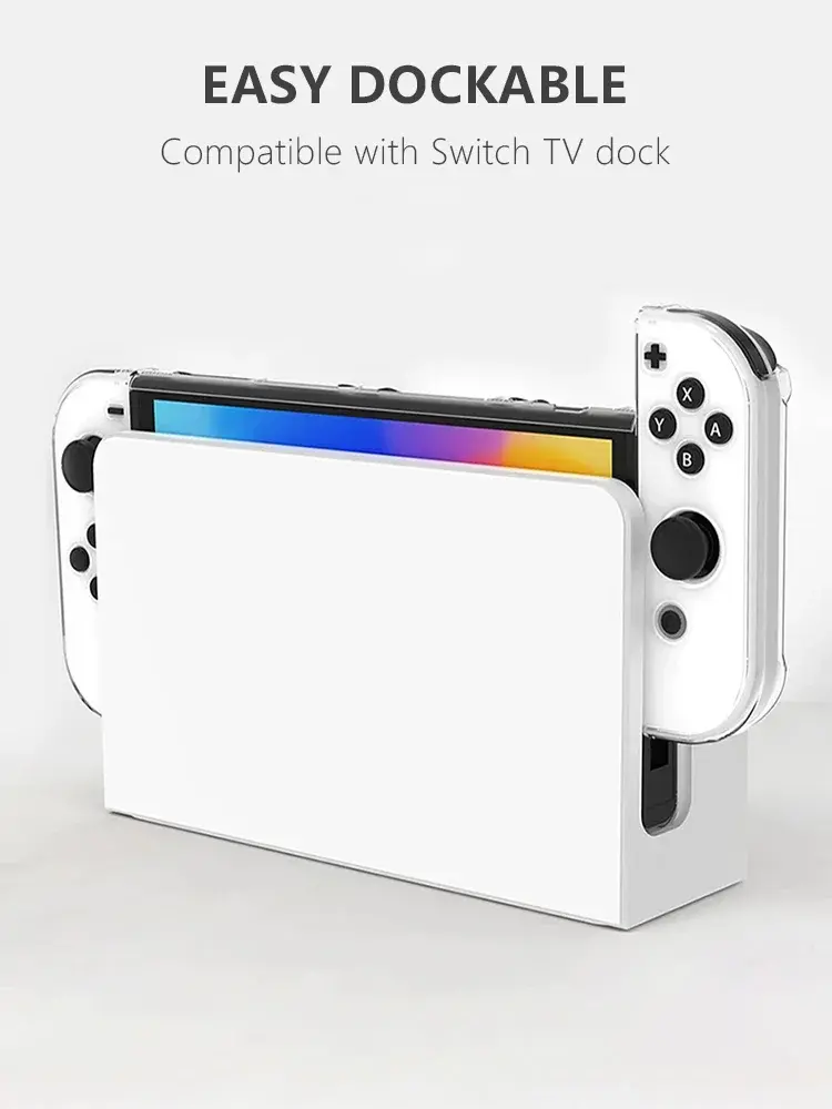 Transparent Durable Storage Case for OLED Gaming Device – Protective Hard Shell Cover