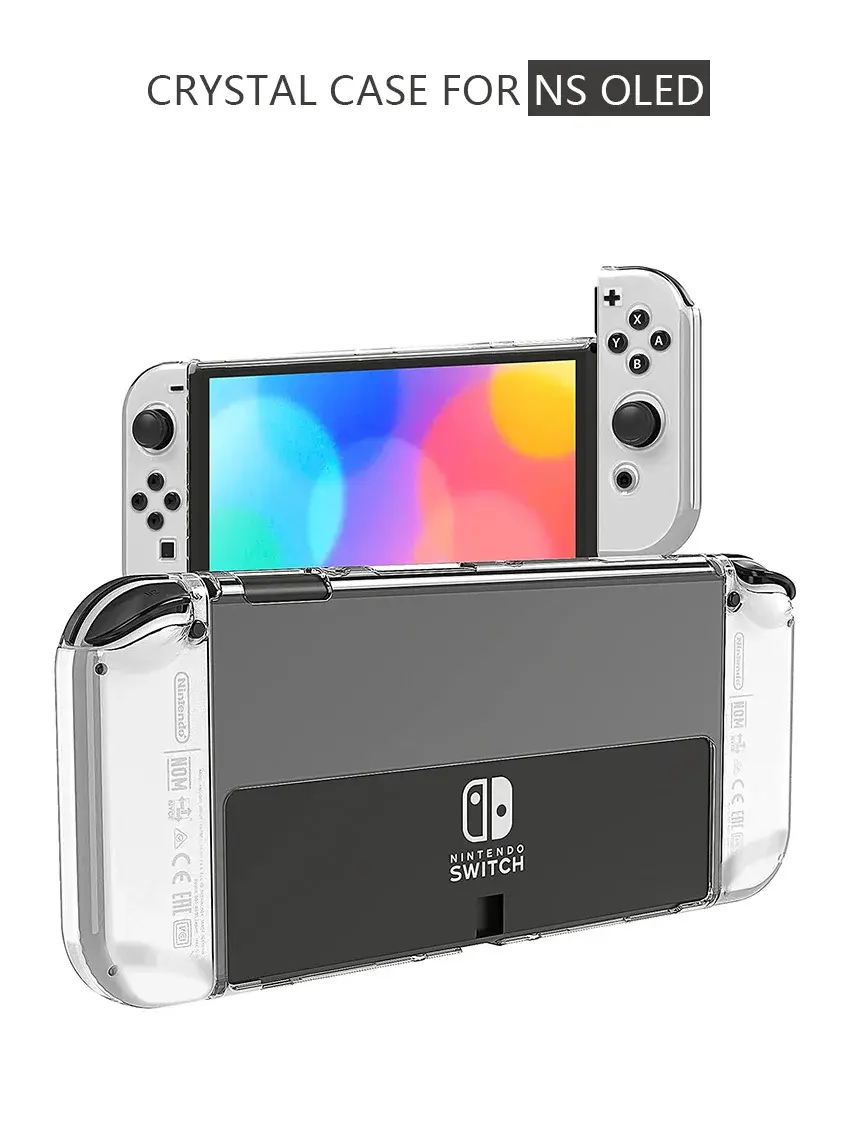 Transparent Durable Storage Case for OLED Gaming Device – Protective Hard Shell Cover