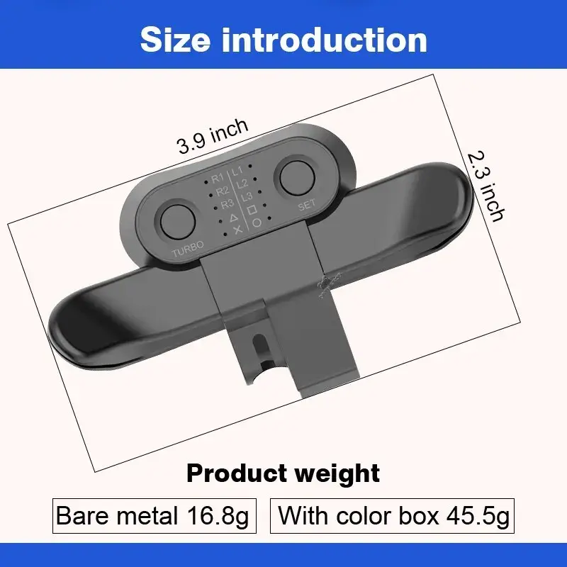 Extended Gamepad Back Button Attachment For Ps4/Ps4 Slim/Ps4 Pro With Paddles Key Adapter Game Controller Accessories