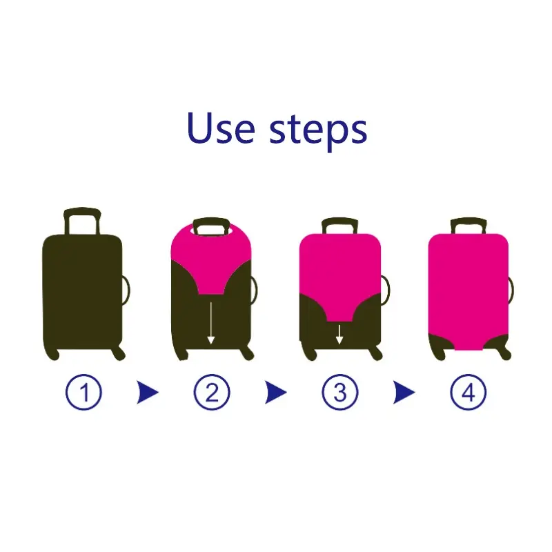 Luggage Protective Cover Solid Color Suitable for 18-28 Inch Suitcases