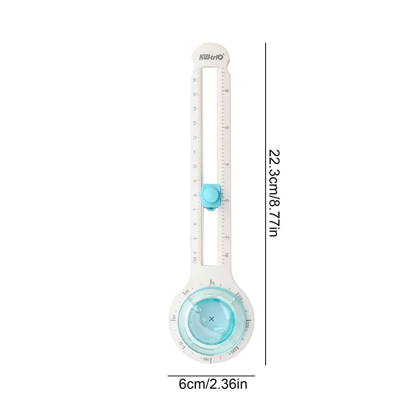 1pc 360 Degree Handmade Round Gauge Cutter, Manual Paper Rotary Cutting Tool,  Cutting Round Diameter 3.14 Inch - 12.59 Inch