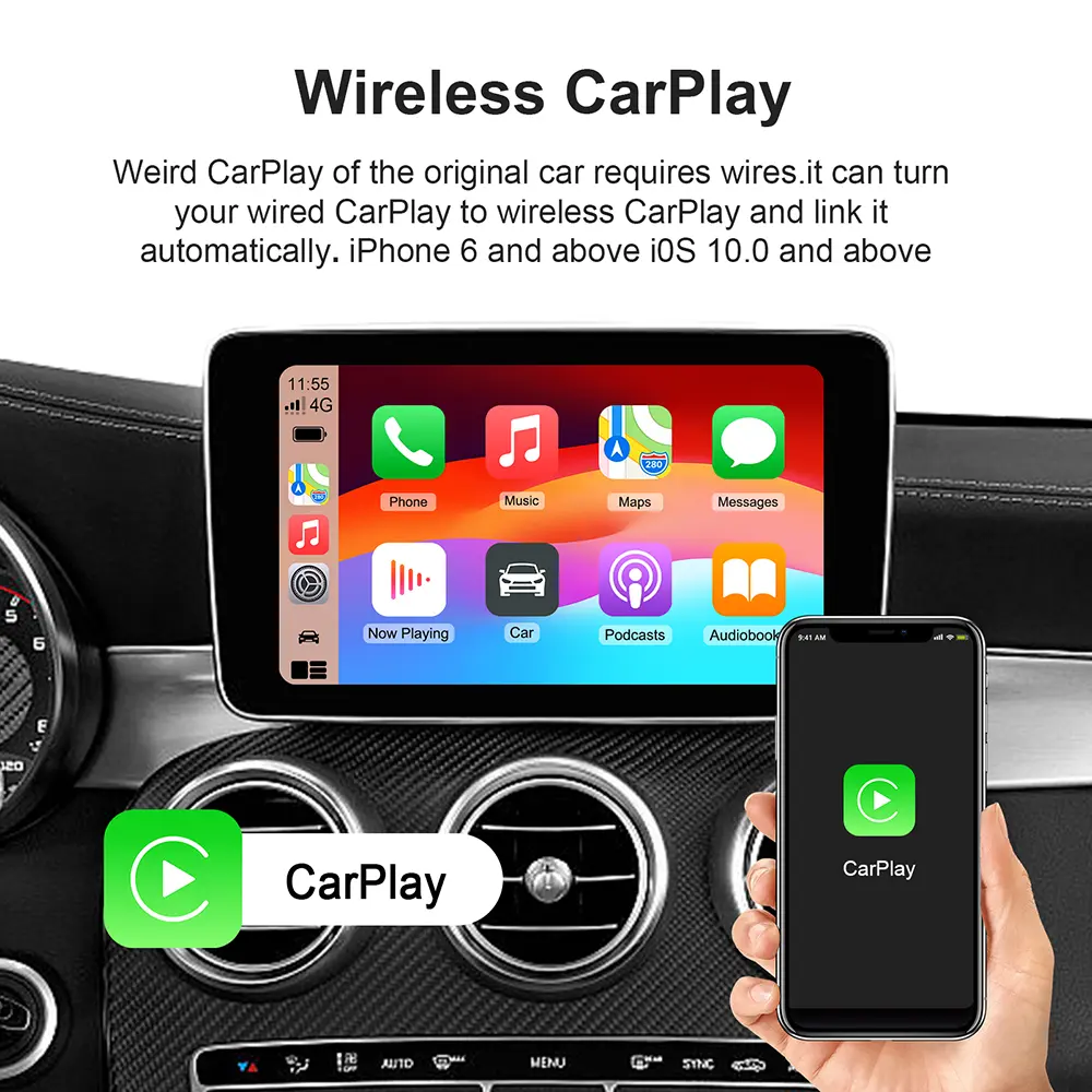 CarPlay Smart Box CarPlay For Netflix For YouTube car intelligent systems Wireless Android Auto Box Wireless Carply Android Auto