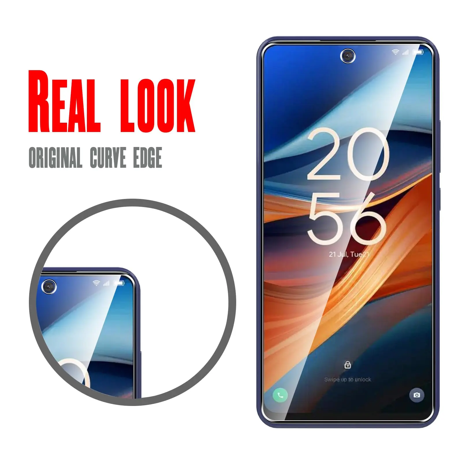 Screen Protector For TCL 50 SE Tempered Glass HD Crystal High Aluminum  9H Case Friendly