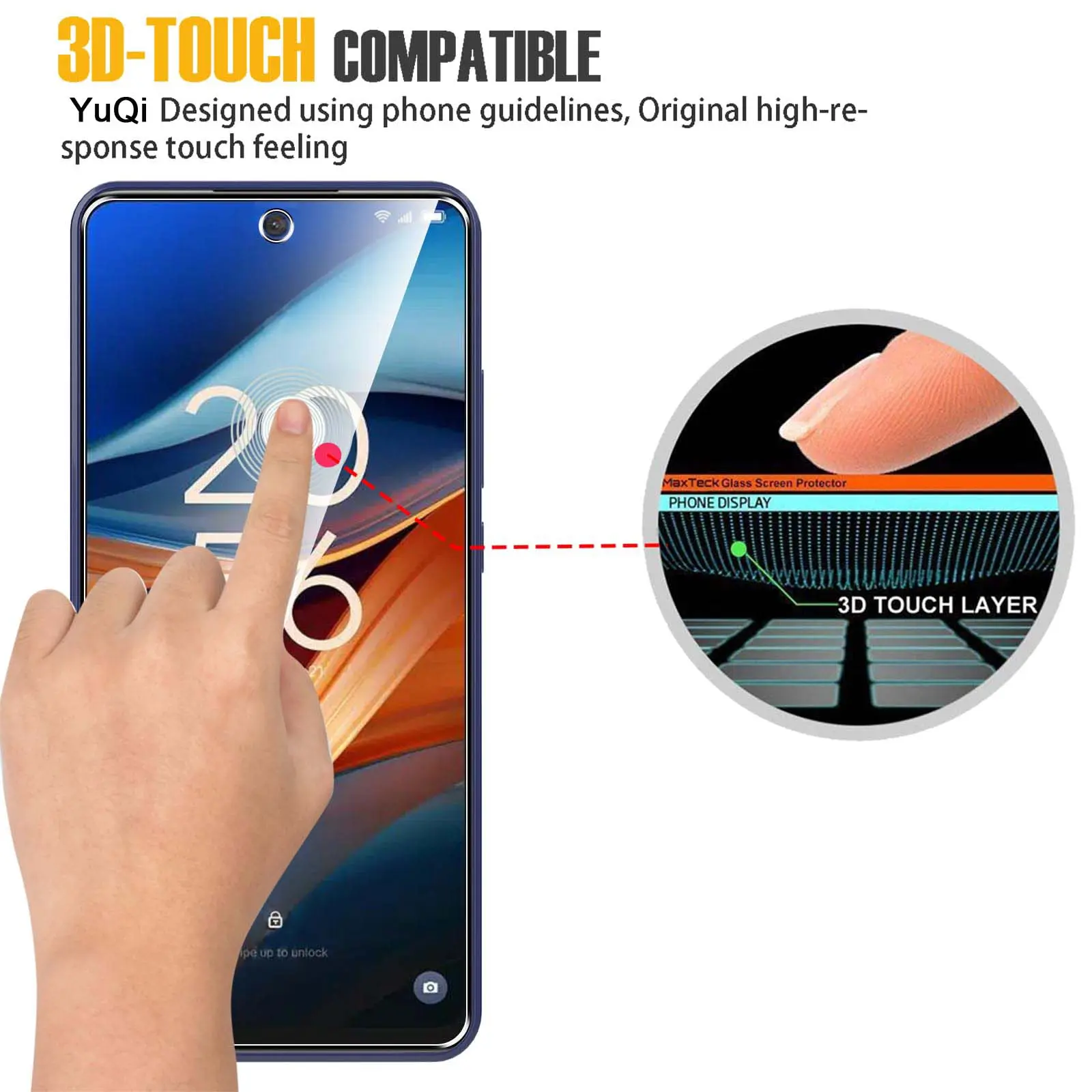Screen Protector For TCL 50 SE Tempered Glass HD Crystal High Aluminum  9H Case Friendly