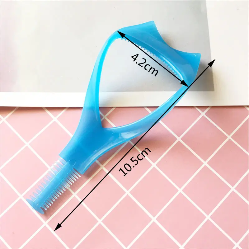Handy Eyelash Aid Clip Pink Eye Makeup Aid Tool Y Shape Silicone Mascara Applicator Shield Multifunctional Silicone Eyeliner Mak