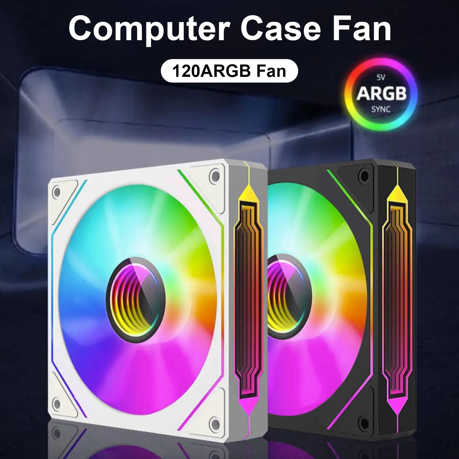 PRISM 4 PRO 120mm 5V 3PIN ARGB Cooling Fan 12V 4 Pin Computer Chassis Fans