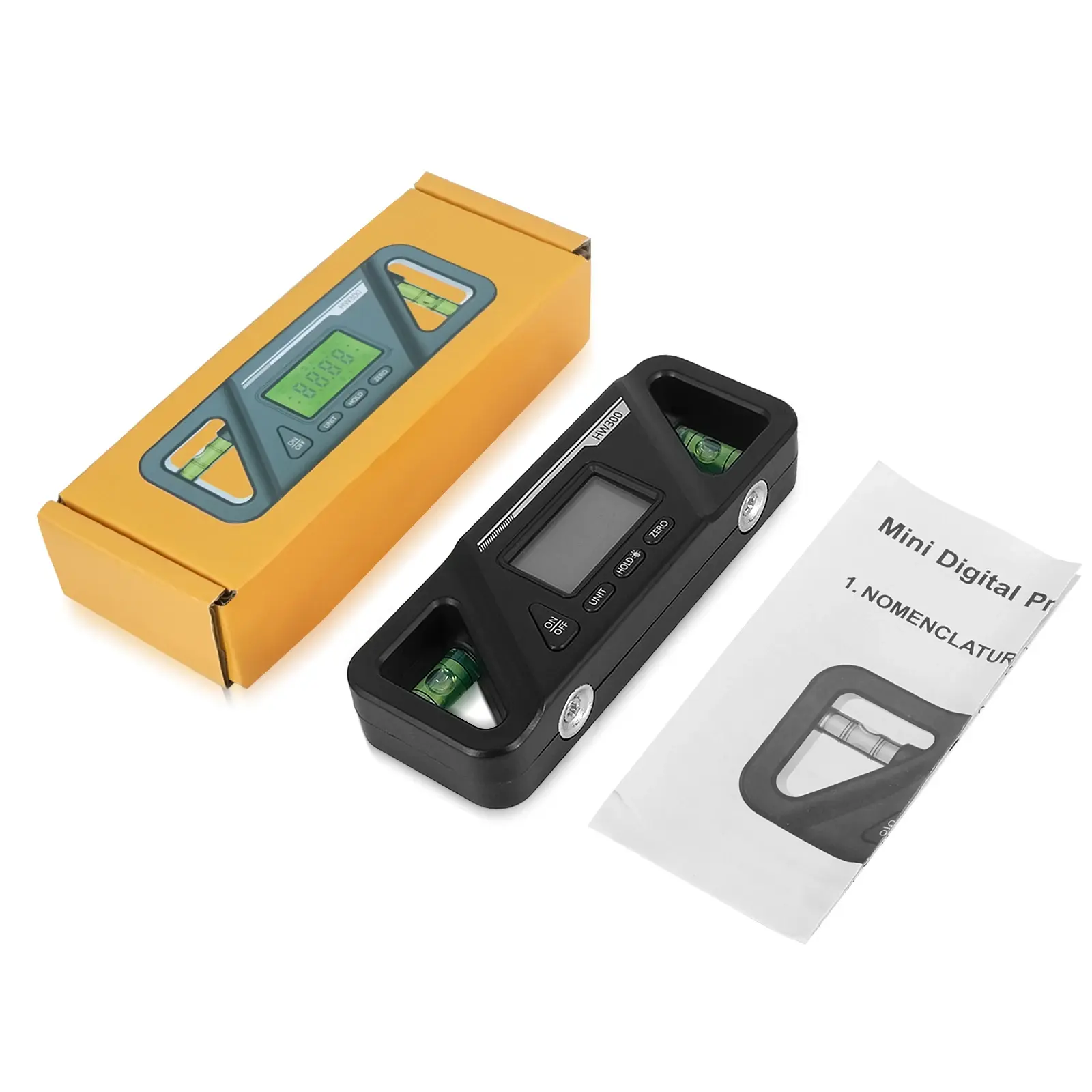Digital protractor Angle Finder inclinometer electronic level box with magnetics base angle measuring carpenter tool