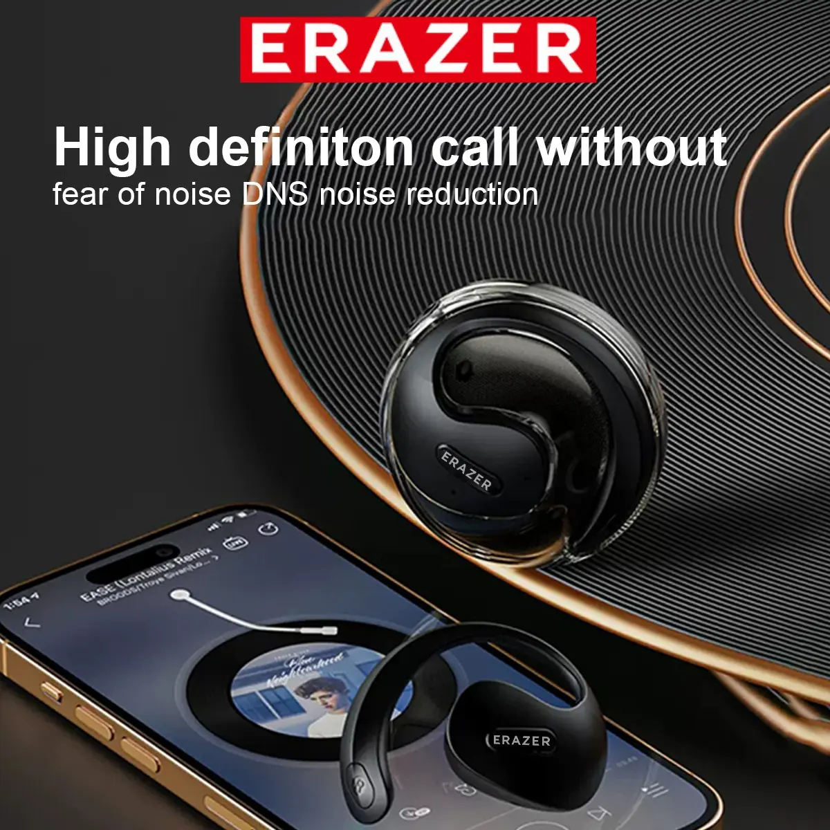 ERAZER X15 pro Bluetooth 5.4 Earphones Sports Wireless Headphones Ear Hook Game Erazer HiFi Earbuds with Mic Headset
