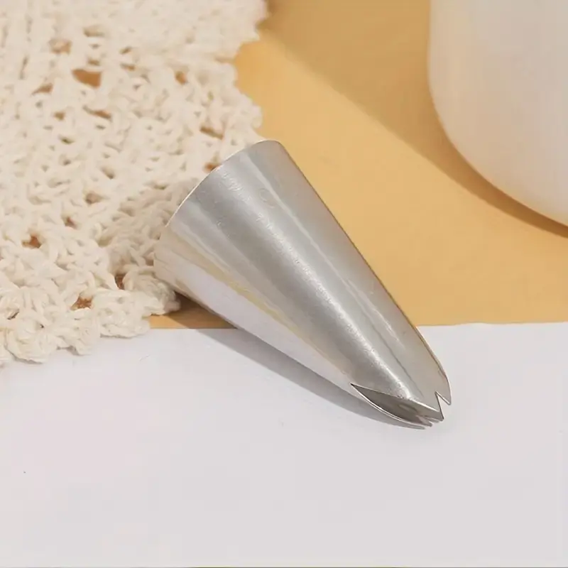 Stainless Steel Medium Size 4pcs Icing Nozzles-Piping Tips Set for Buttercream Cake Decorating, DIY Kitchen and Baking Supplies