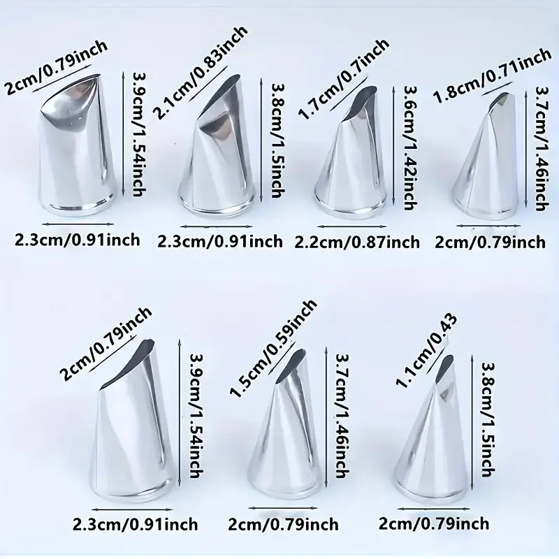 7pcs Cake Decorating Tips Set Cream Sugar Pipe Fondant Rose Nozzle Pastry Tools Fondant Decorating Tools Supplies DIY Baking Kit