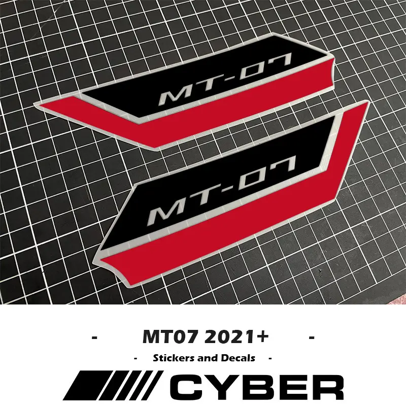 New Version Fairing Shell Hollow Sticker Decal For YAMAHA MT-07 MT07 2024-2021 MT-07 Air Scoop Intake Side Cover Sticker Set