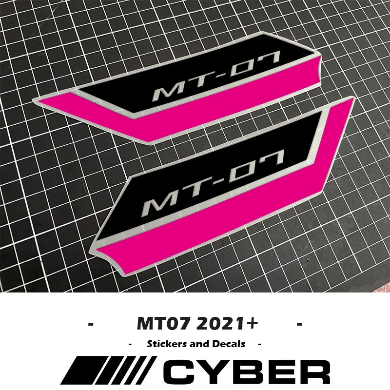 New Version Fairing Shell Hollow Sticker Decal For YAMAHA MT-07 MT07 2024-2021 MT-07 Air Scoop Intake Side Cover Sticker Set