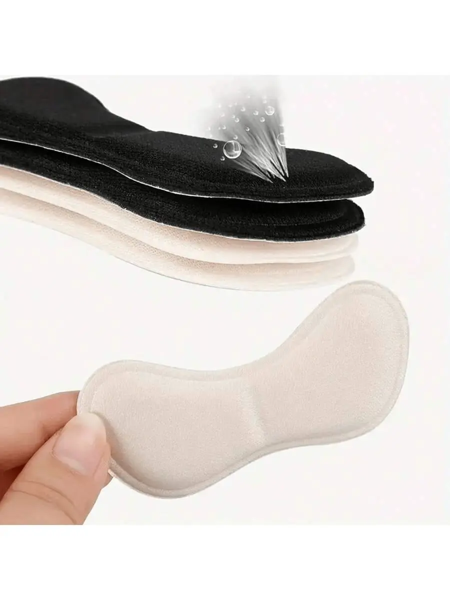 4 Pairs Heel Insoles Pads Patch Pain Relief Anti-wear Cushion Feet Care Heel Protector Adhesive Back Sticker Shoes Insert Insole