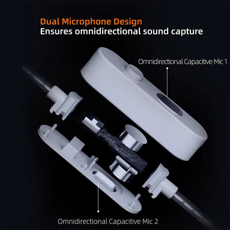 KZ M2 Headphone Cord Dual Mic Silver Plated Cable TypeC/3.5MM Upgrade Cable Earphone Cable Headset Wire