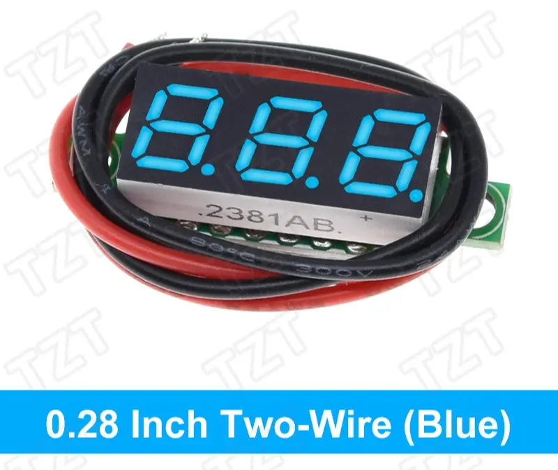 High-Precision 0.28" Digital Voltmeter – Waterproof Design for Automotive and Solar Applications