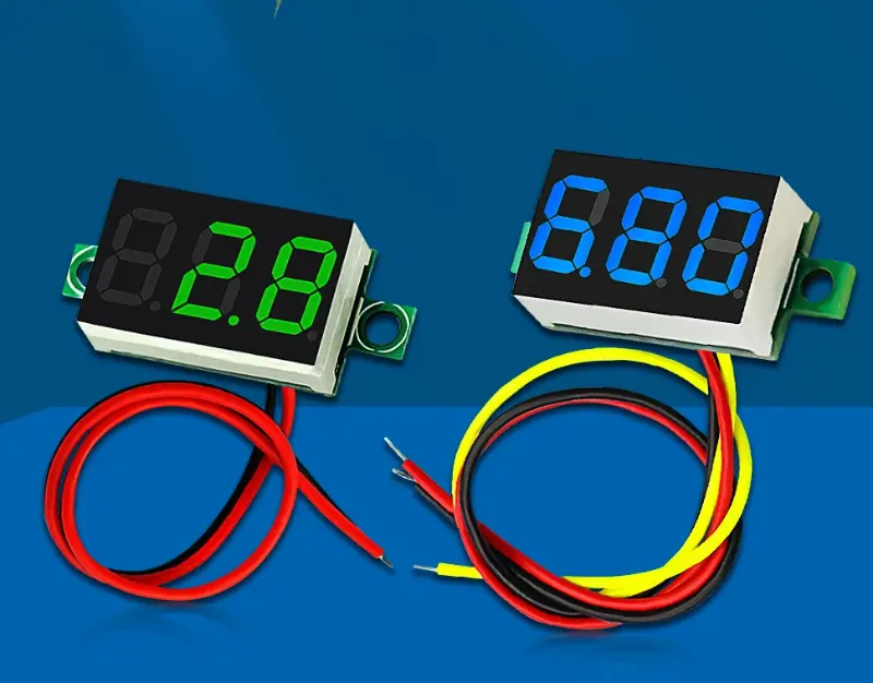High-Precision 0.28" Digital Voltmeter – Waterproof Design for Automotive and Solar Applications