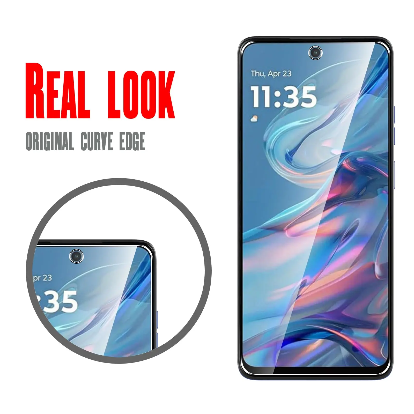 Screen Protector For Moto G55 5G Motorola 6.49 inch, Tempered Glass HD Crystal  mica 9H Anti Scratch Case Friendly