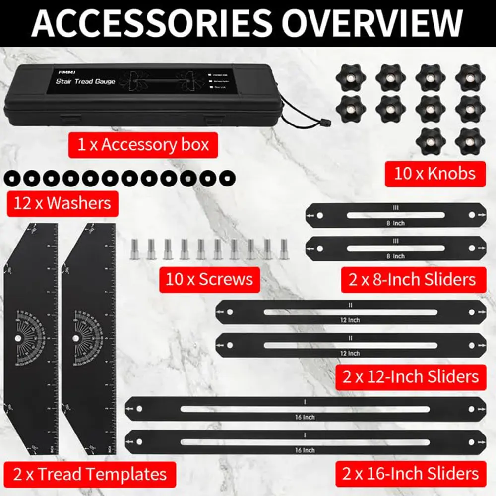 Stair Treads Formwork Tool Frame Square Stair Pedal Meter Adjustable Sliding Installer Aluminum Alloy Measuring Tool