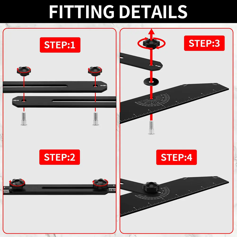 Stair Treads Formwork Tool Frame Square Stair Pedal Meter Adjustable Sliding Installer Aluminum Alloy Measuring Tool