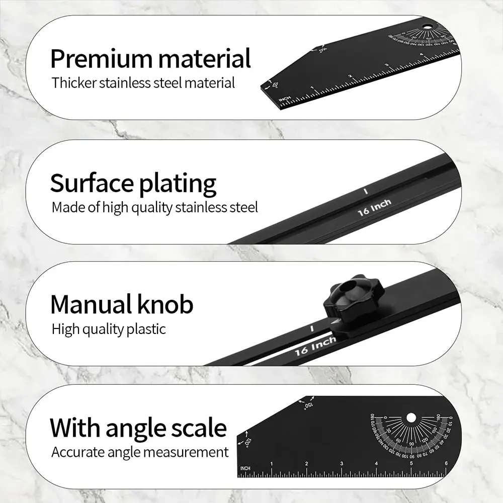 Stair Treads Formwork Tool Frame Square Stair Pedal Meter Adjustable Sliding Installer Aluminum Alloy Measuring Tool