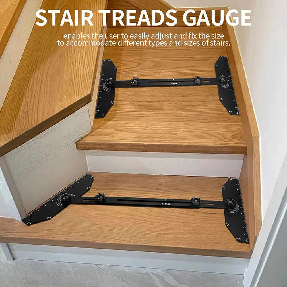 Stair Treads Formwork Tool Frame Square Stair Pedal Meter Adjustable Sliding Installer Aluminum Alloy Measuring Tool