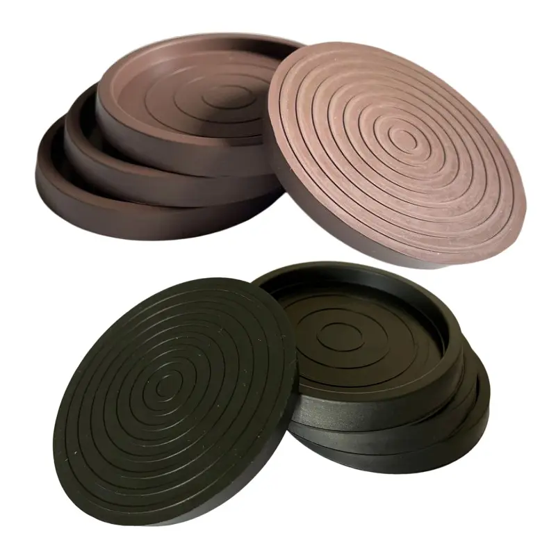 3/4Pcs Round Piano Caster Cup Soundproof Shockproof Moistureproof Compression Resistance Sofa Feet Cup Furniture Feet Protector