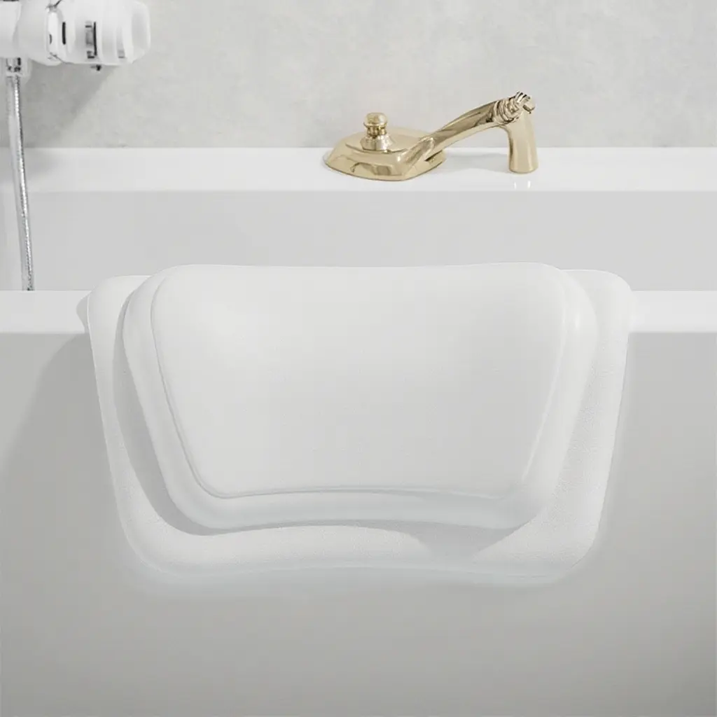 Non-Slip Bathtub Pillow with Silicone Sponge & Waterproof PU Cover – Universal Bath Pillow for Spa, Relaxation, Shower