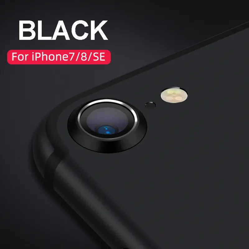 Lens Protection Circle For iPhone7 8 SE2 Bulletproof Screen Protector Camera Metal Phone Protective Cover Glass Film Accessories