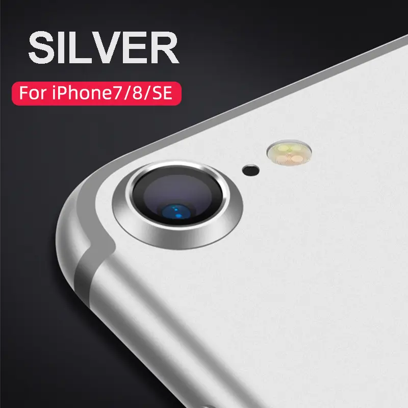 Lens Protection Circle For iPhone7 8 SE2 Bulletproof Screen Protector Camera Metal Phone Protective Cover Glass Film Accessories