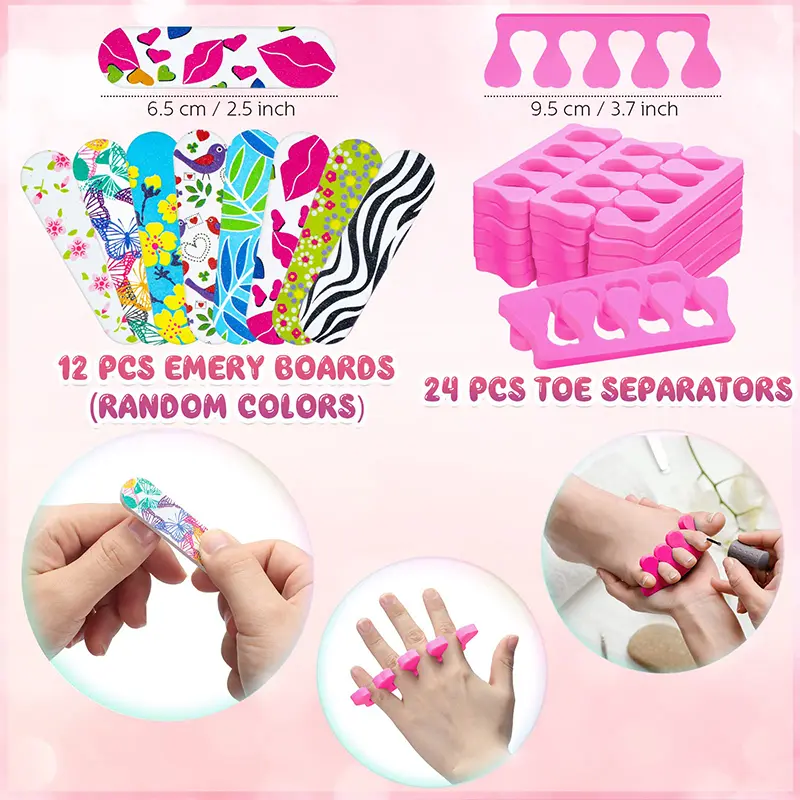 60/120Pcs Spa Party Supplies Favors for Girls Kids Birthday Hot Pink Party Favors School Supplies for Girls Kids Slumber Party