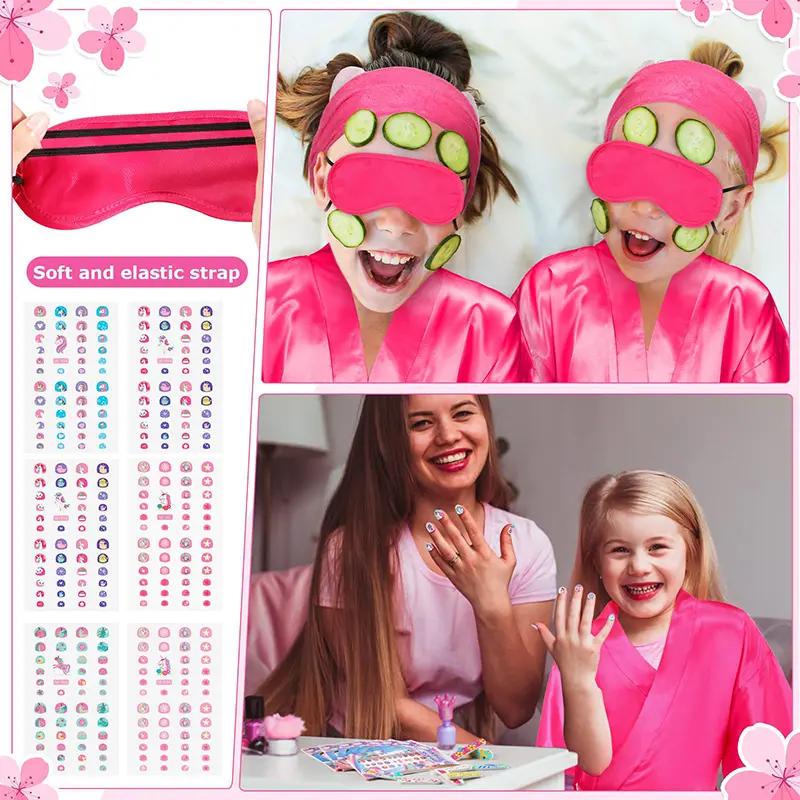 60/120Pcs Spa Party Supplies Favors for Girls Kids Birthday Hot Pink Party Favors School Supplies for Girls Kids Slumber Party