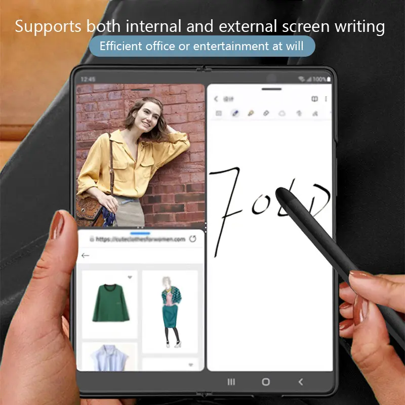 For Samsung Z Fold 4 3 2 Creative Internal and External Screen Capacitive Pen Silicone Tip Stylus For Samsung S22 S21 Plus FE