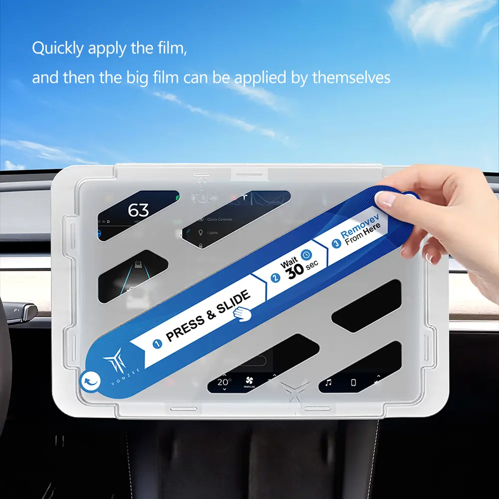 For 13 Inch Screen Car Central Control Film Tempered Glass Screen Protector Anti-Blue Light Film Hd Film Fit For Tesla Model 3 Y