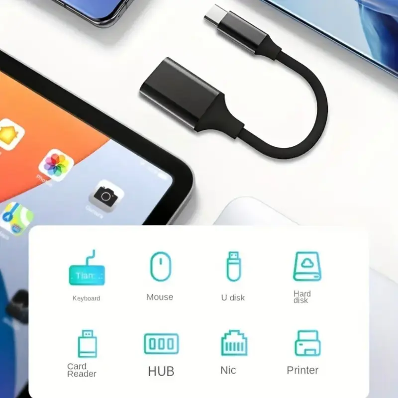 OTG Type C Cable Adapter USB to Type C Adapter Connector for Xiaomi Samsung S20 Huawei OTG Data Cable Converter for MacBook Pro