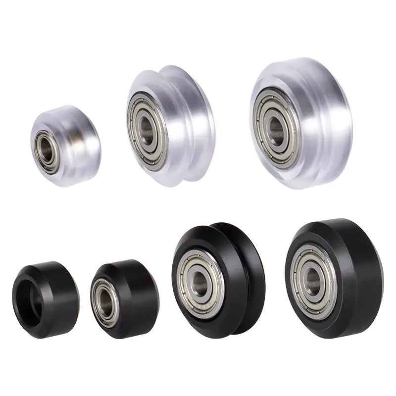 12 PCS POM Pulley V-slot Linear Rail Ball Bearing 3D Printer Parts CNC Clear Polycarbonate V Wheel Plastic Wheel